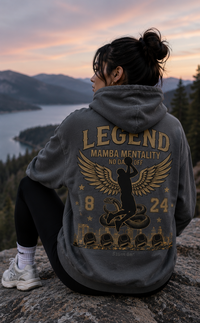 Grey Legend hoodie with crown and basketball sleeve artwork